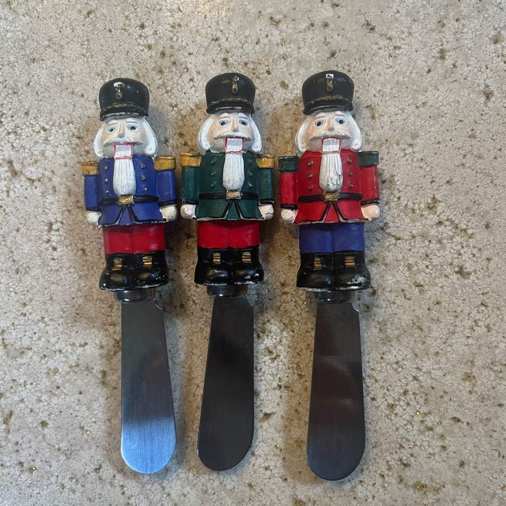 3 nutcracker cheese knives